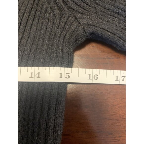 NWT Express Puffed Shoulder Rhinestone Trim Neckline Sweater Size L - Picture 6 of 8